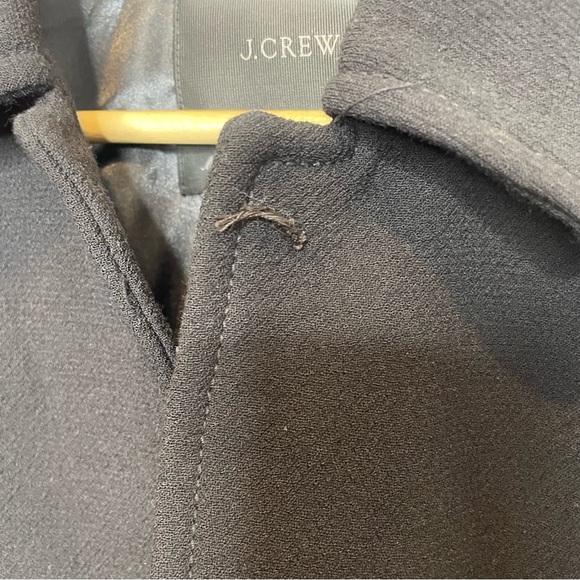 J Crew Lady Day Coat Italian Double Cloth Wool Black 6 - Picture 8 of 12